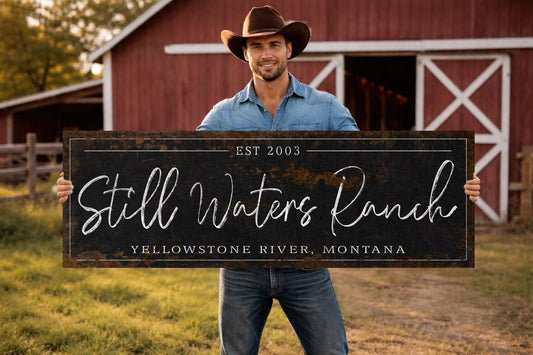 Custom Barn Signs | Metal Ranch Sign | Personalized Farm Wall Art | Large Rustic Wall Art