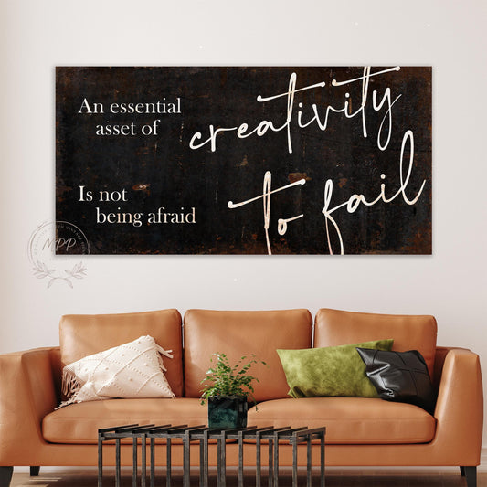 CREATIVITY VINTAGE WALL Art Modern Farmhouse Print Office Or Home Inspiration