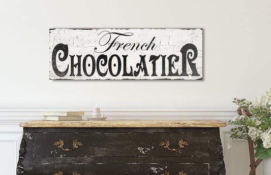 French Kitchen CHOCOLATIER Sign Vintage Country Wall Decor Paris Inspired