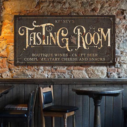 Wine Cellar Decor, Tasting Room Name Sign, Personalized Signs, Rustic Bar Decor