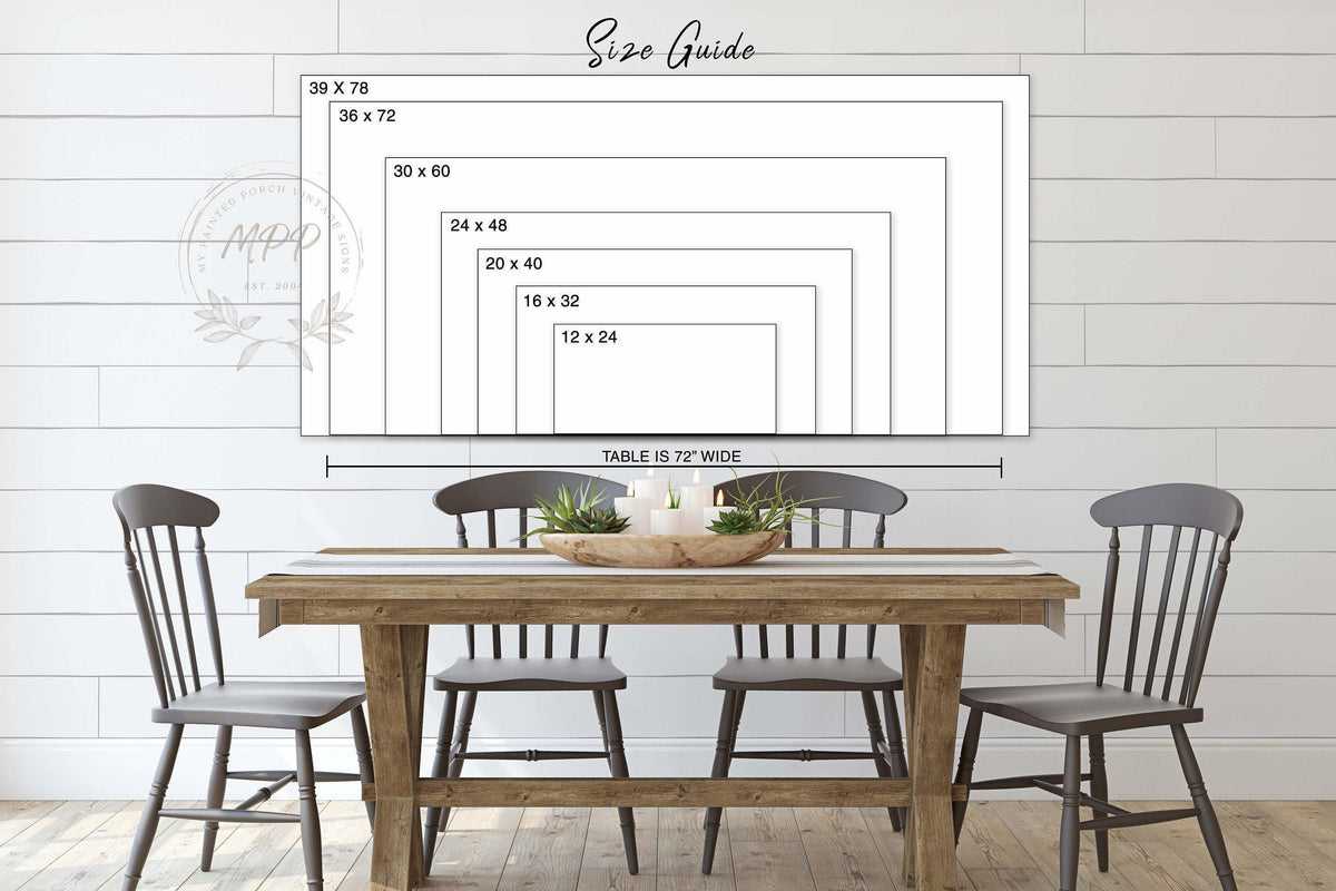 LIFE IS SHORT Sign Vintage Eat Your Dessert First Farmhouse Kitchen Dining Room Large Rustic Art