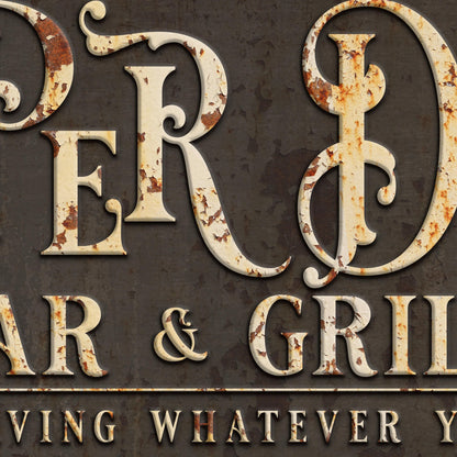 Personalized Patio Metal Sign Upper Deck - Vintage Backyard Wall Art Decor