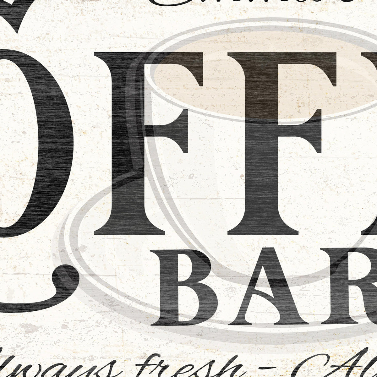 Vintage Coffee Bar Sign: Modern Farmhouse Kitchen Wall Art