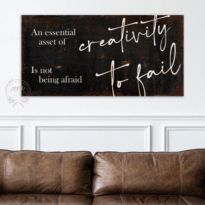 CREATIVITY VINTAGE WALL Art Modern Farmhouse Print Office Or Home Inspiration