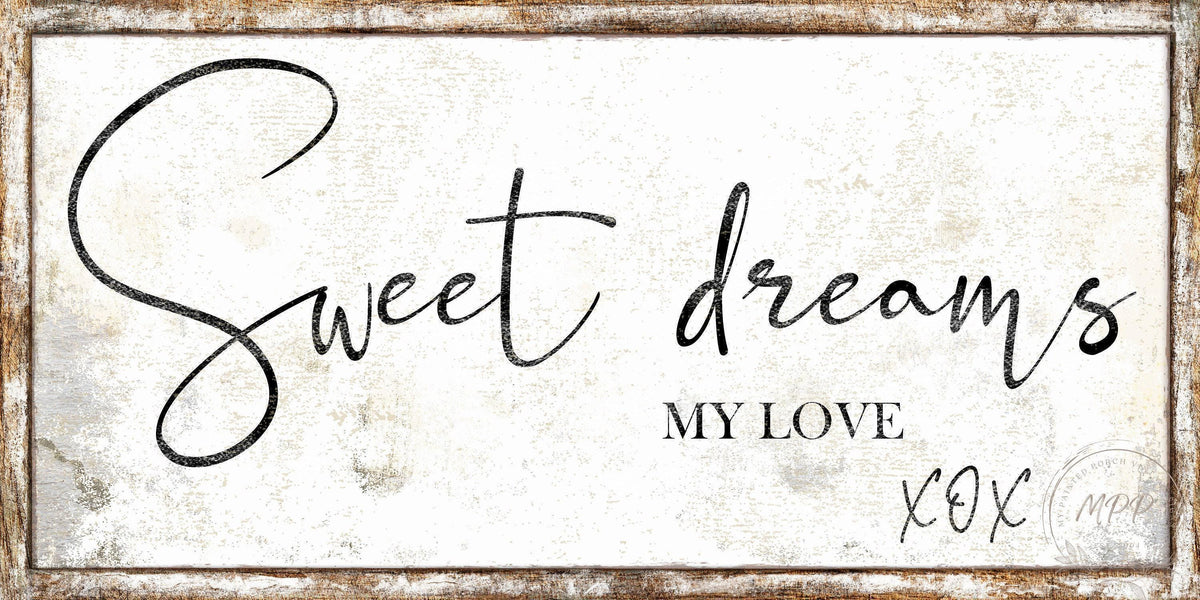 Sweet Dreams Sign Vintage MY Love Baby Nursery Kids Room Or For Couple Bedroom Large Canvas