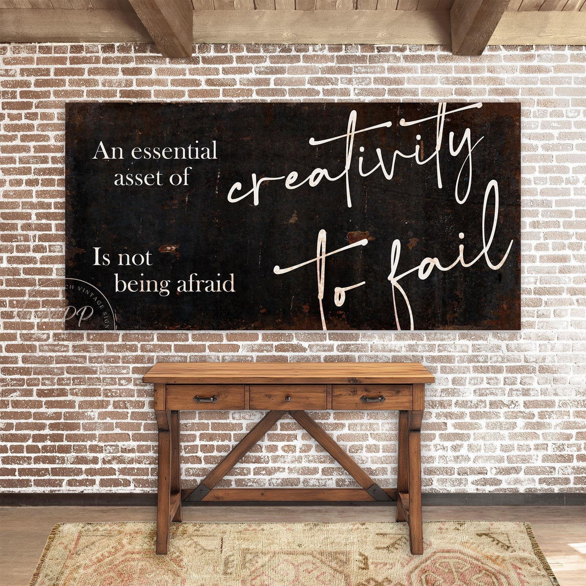 CREATIVITY VINTAGE WALL Art Modern Farmhouse Print Office Or Home Inspiration