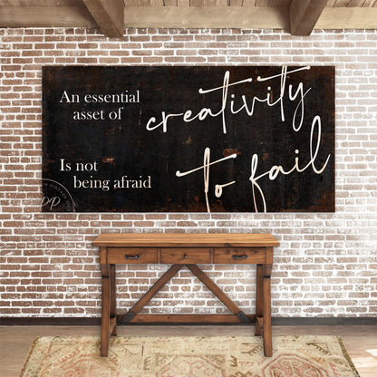 CREATIVITY VINTAGE WALL Art Modern Farmhouse Print Office Or Home Inspiration