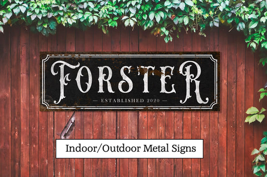 FAMILY NAME SIGN Vintage Personalized Wall Art Entry Welcome Established Year Farmhouse Decor