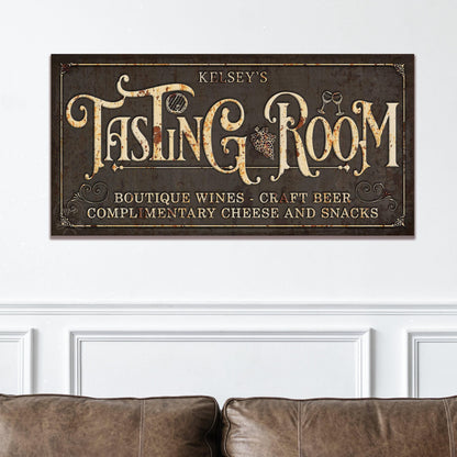 Wine Cellar Decor, Tasting Room Name Sign, Personalized Signs, Rustic Bar Decor