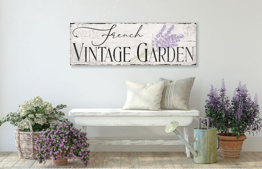 French Country Sign Vintage Garden Inspired Wall Decor Living Dressing Room Entry Art Print