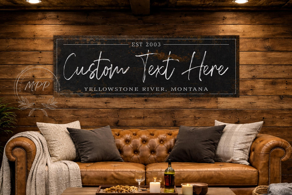 Custom Metal Sign, Metal Outdoor Barn Sign, Family Name Signs, Ranch Sign, Large Farm Signs, Weatherproof Sign, Faux Rusted Bar Sign