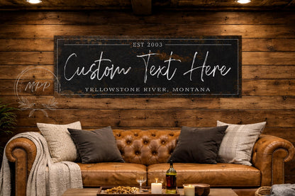 Custom Metal Sign, Metal Outdoor Barn Sign, Family Name Signs, Ranch Sign, Large Farm Signs, Weatherproof Sign, Faux Rusted Bar Sign