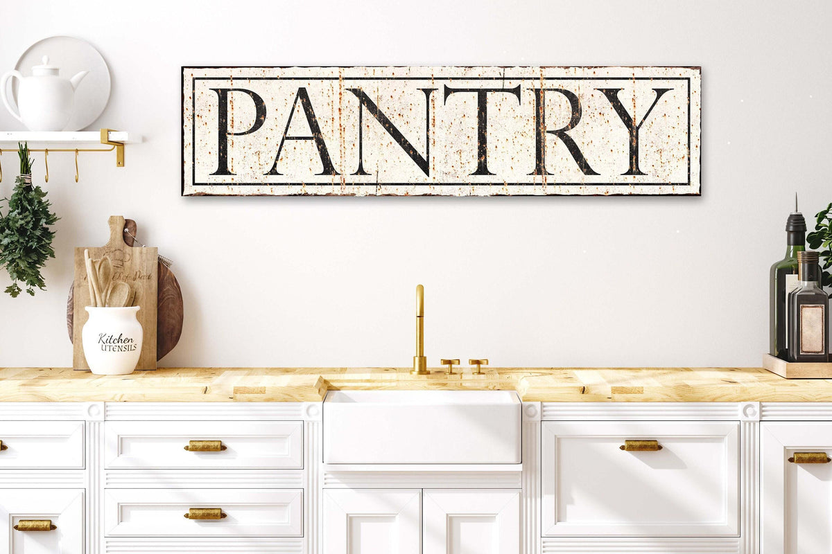 PANTRY Sign Vintage Rustic Large Modern Farmhouse Kitchen Wall Art