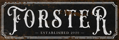 FAMILY NAME SIGN Vintage Personalized Wall Art Entry Welcome Established Year Farmhouse Decor