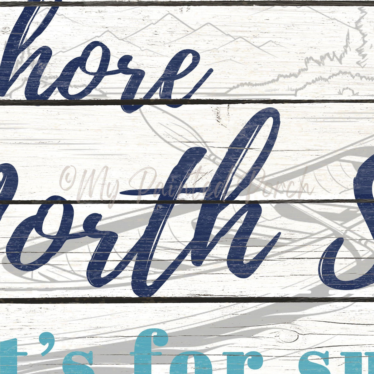 There's No Shore Like The North RIVER COTTAGE Trailer Lake House Sign PERSONALIZED Large Vintage Custom Canvas Wall Art Indoor/Outdoor Metal