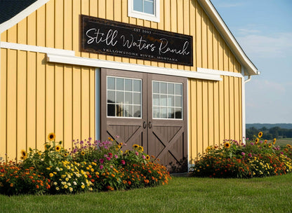 Custom Barn Signs | Metal Ranch Sign | Personalized Farm Wall Art | Large Rustic Wall Art