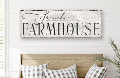 French FARMHOUSE Sign Vintage Inspired Home Cottage Wall Art Country Decor