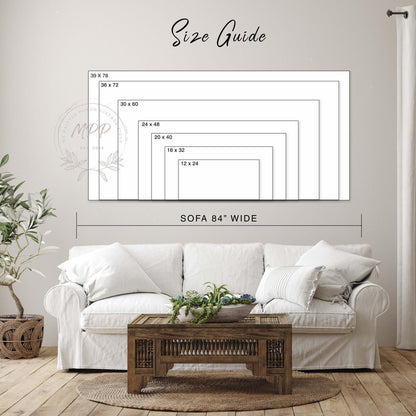 Vintage Family Name Sign Personalized Rustic Modern Farmhouse Living Room Wall Art Print