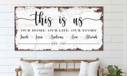 mypaintedporch, this is us, personalized sign