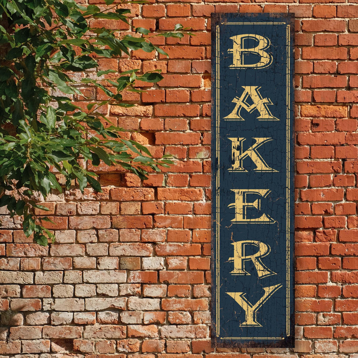 BAKERY Sign Vintage Retro French BLUE Large Rustic Canvas Kitchen Dining Room Business Shop Print