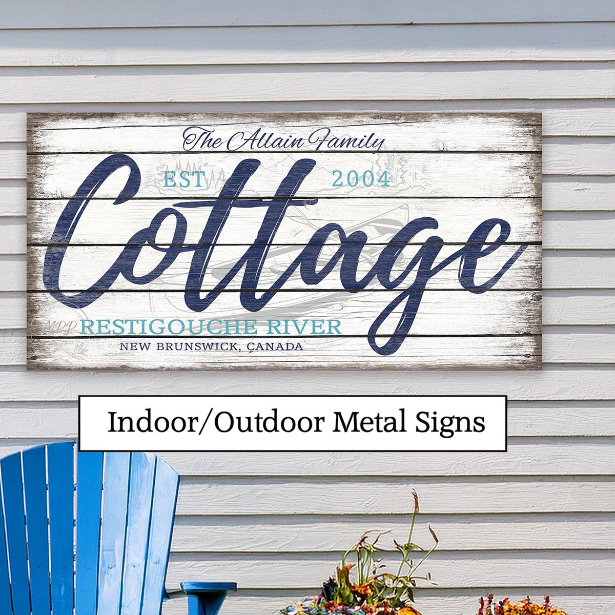 OUTDOOR METAL COTTAGE Family Name Sign Custom Personalized Vintage Porch Pool Patio Deck Backyard Signs