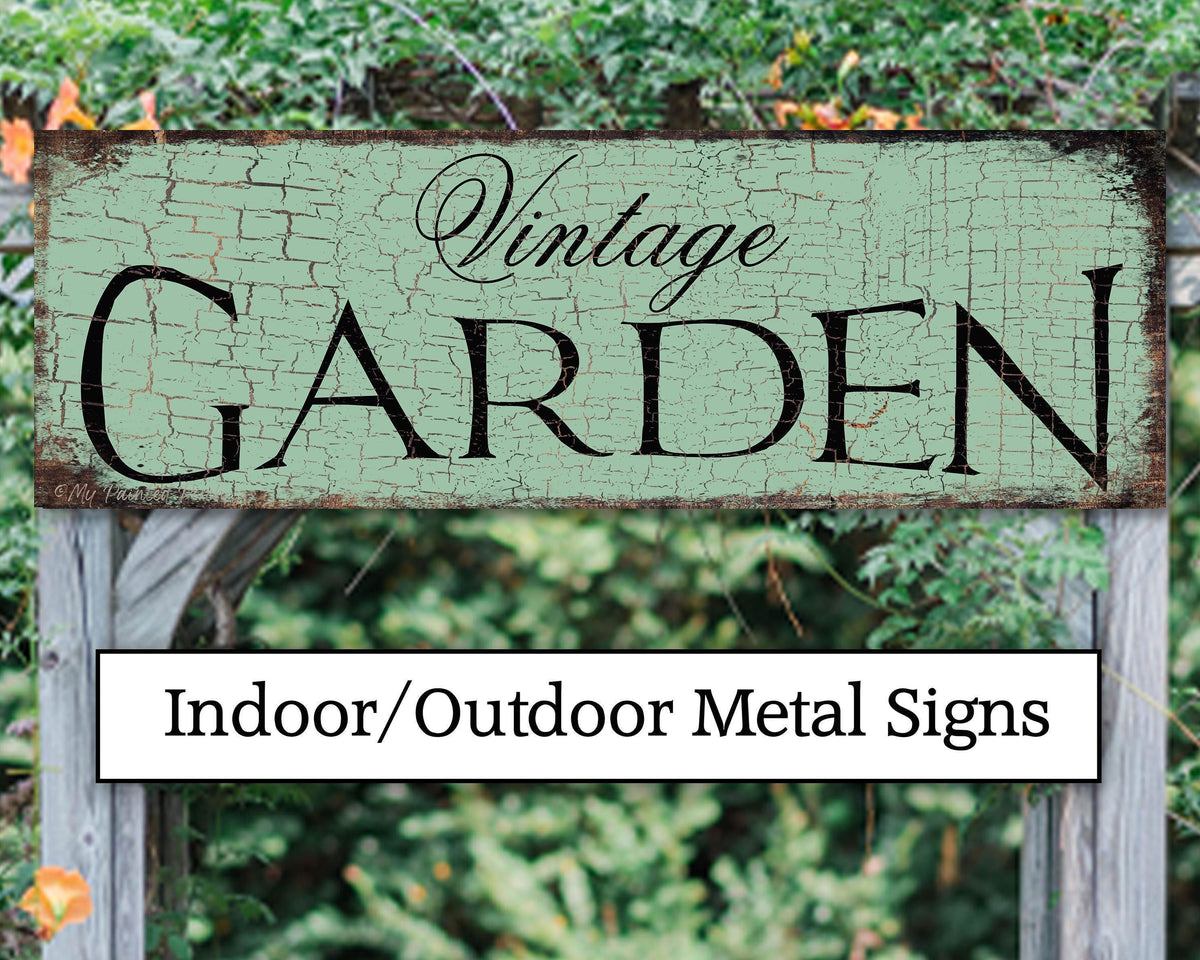 INDOOR OUTDOOR METAL Vintage Garden Signs Yard Sign Gift For Her Mom