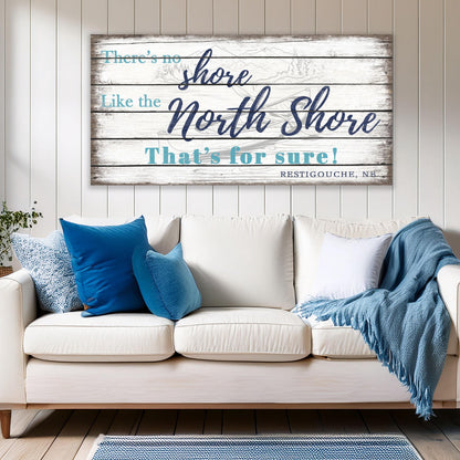 There's No Shore Like The North RIVER COTTAGE Trailer Lake House Sign PERSONALIZED Large Vintage Custom Canvas Wall Art Indoor/Outdoor Metal