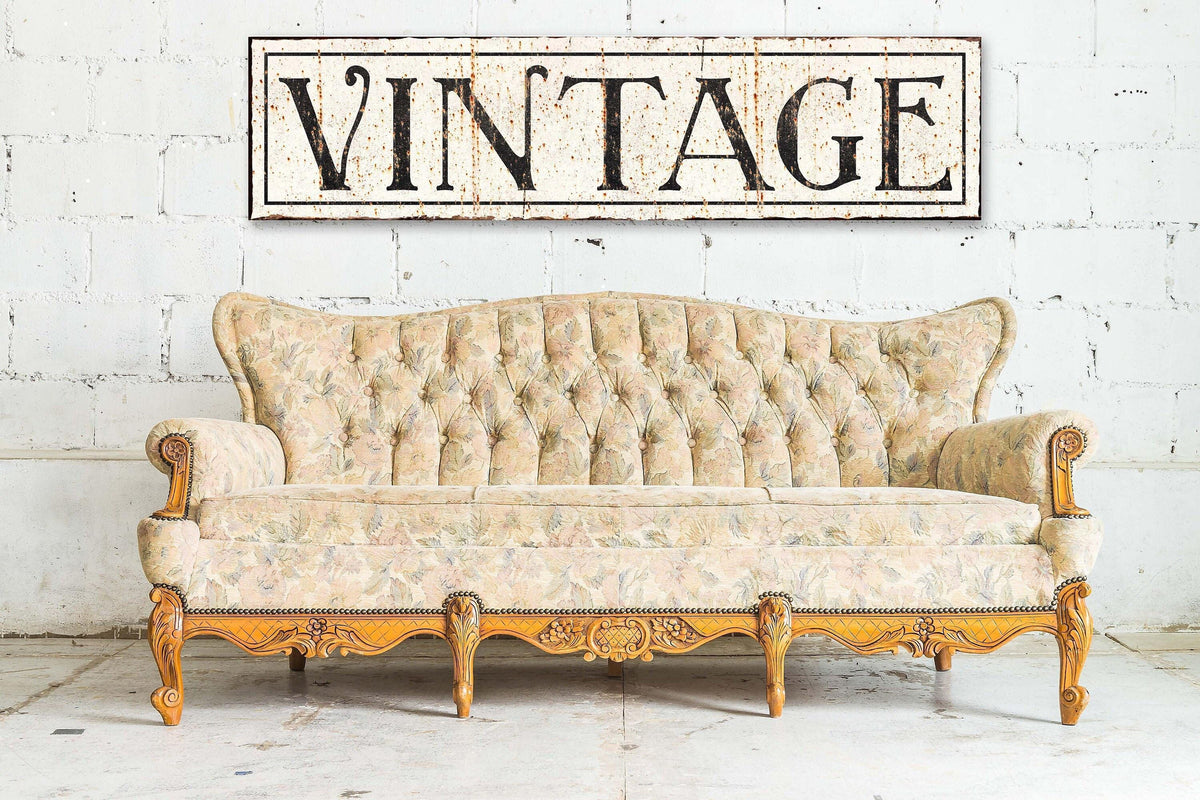 VINTAGE Sign Rustic Farmhouse Large Wall Hanging Canvis Art Print