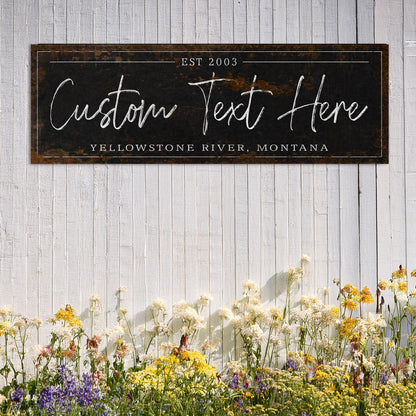 Custom Metal Sign, Metal Outdoor Barn Sign, Family Name Signs, Ranch Sign, Large Farm Signs, Weatherproof Sign, Faux Rusted Bar Sign