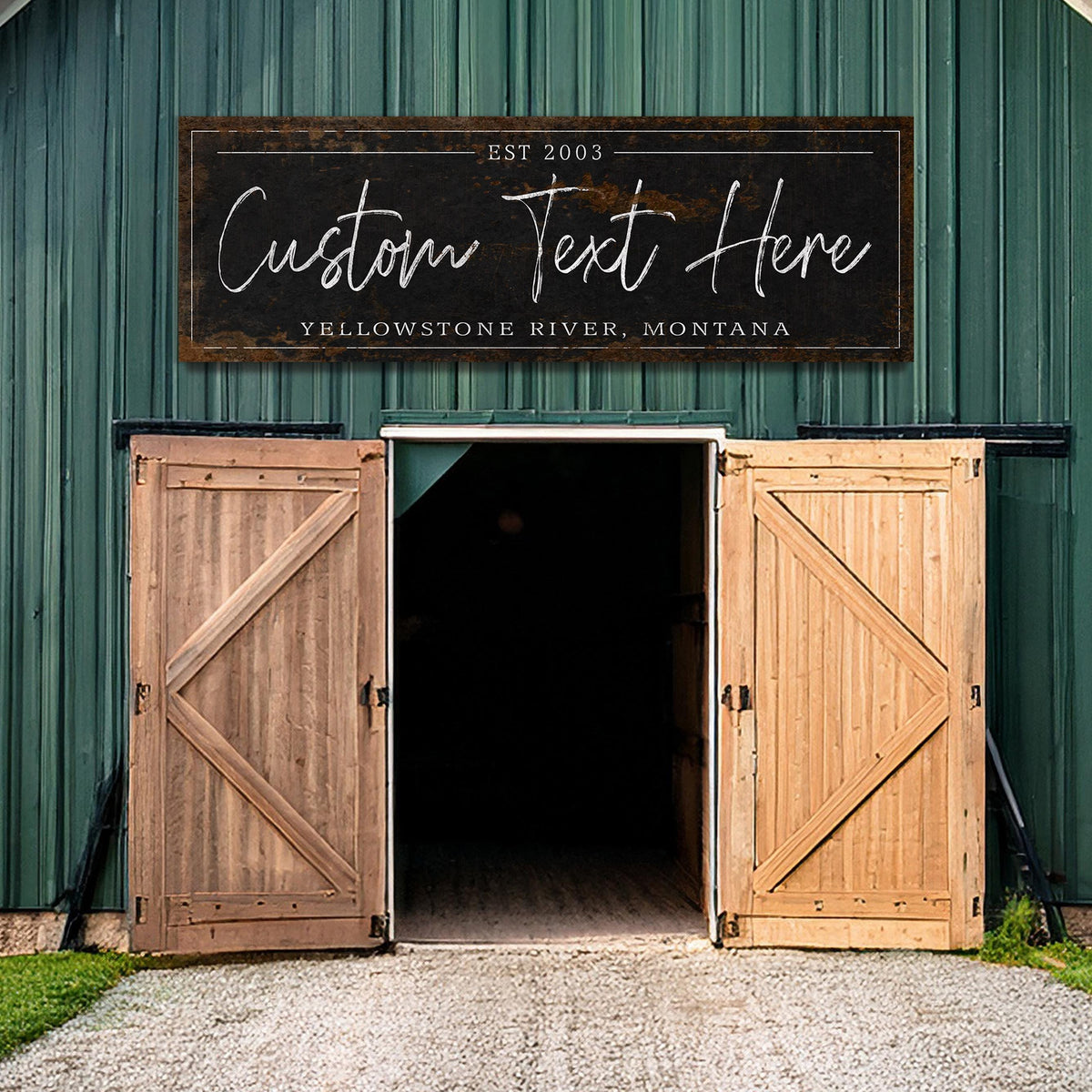 Custom Metal Sign, Metal Outdoor Barn Sign, Family Name Signs, Ranch Sign, Large Farm Signs, Weatherproof Sign, Faux Rusted Bar Sign
