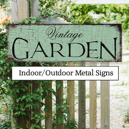 INDOOR OUTDOOR METAL Vintage Garden Signs Yard Sign Gift For Her Mom