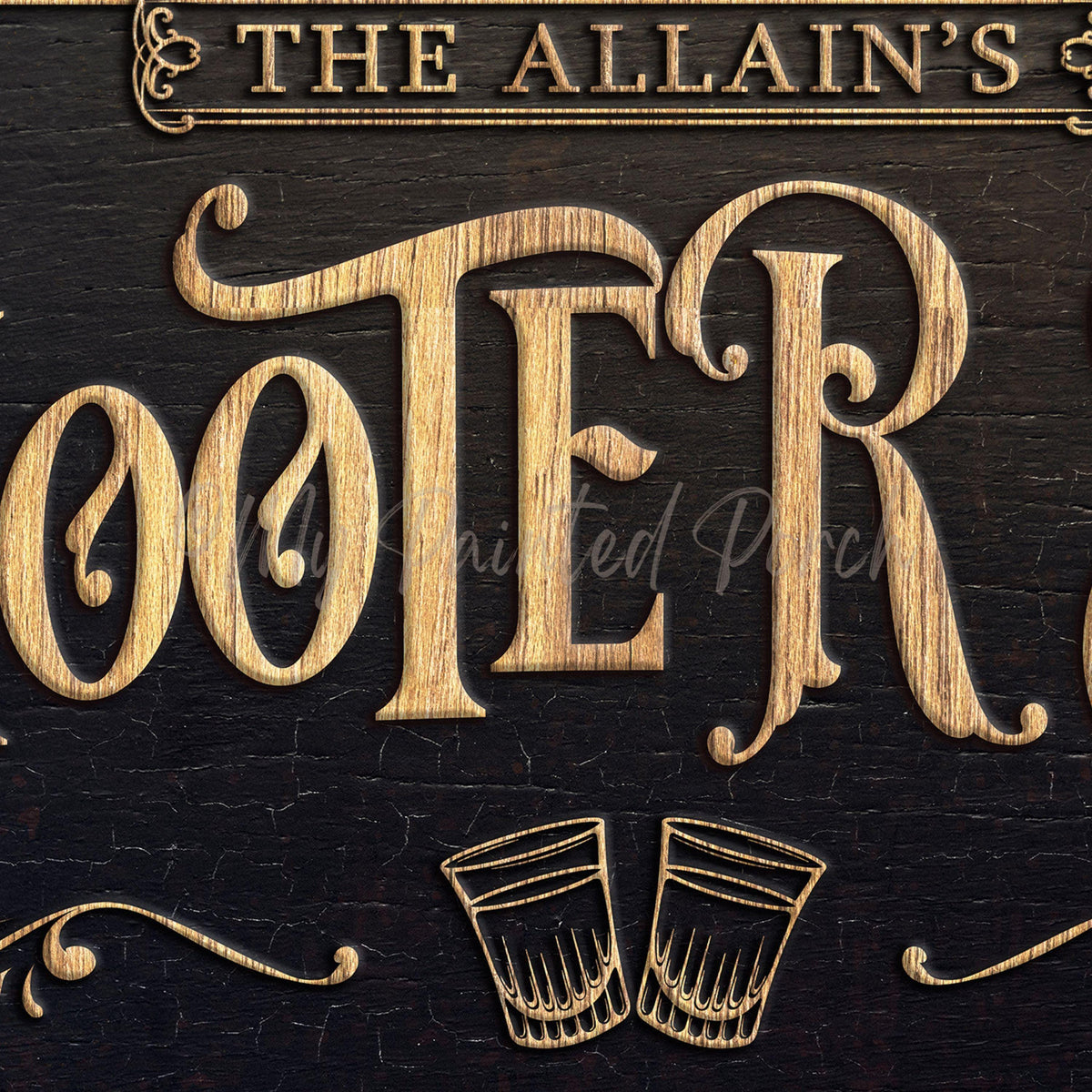 SHOOTER BAR Metal Sign Indoor Outdoor Custom Personalized Vintage Basement Name Signs