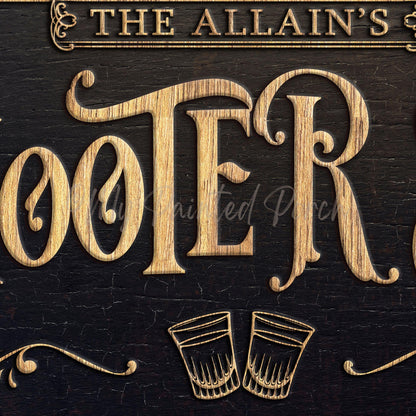 SHOOTER BAR Metal Sign Indoor Outdoor Custom Personalized Vintage Basement Name Signs