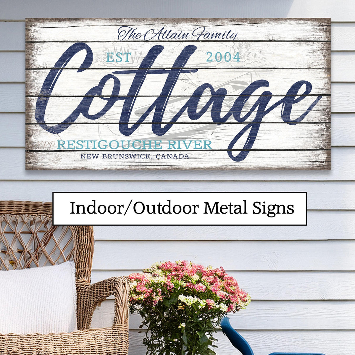 OUTDOOR METAL COTTAGE Family Name Sign Custom Personalized Vintage Porch Pool Patio Deck Backyard Signs