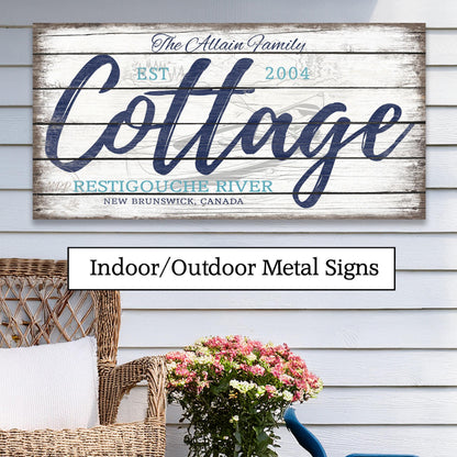 OUTDOOR METAL COTTAGE Family Name Sign Custom Personalized Vintage Porch Pool Patio Deck Backyard Signs