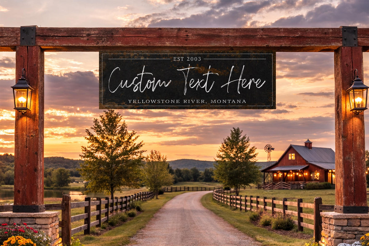 Custom Metal Sign, Metal Outdoor Barn Sign, Family Name Signs, Ranch Sign, Large Farm Signs, Weatherproof Sign, Faux Rusted Bar Sign