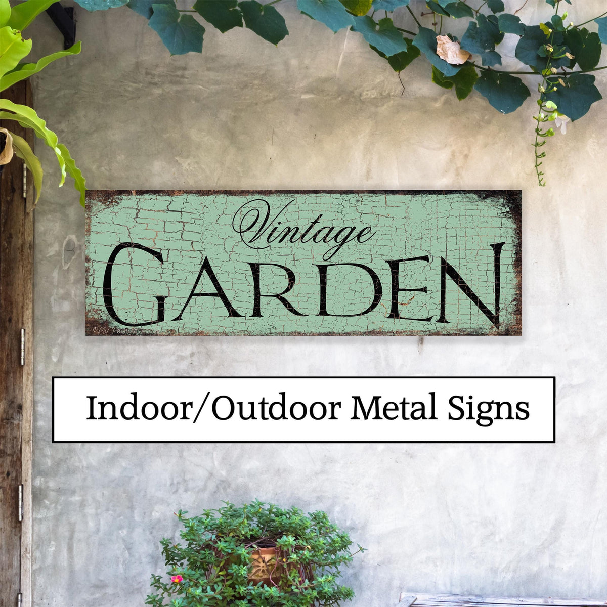 INDOOR OUTDOOR METAL Vintage Garden Signs Yard Sign Gift For Her Mom