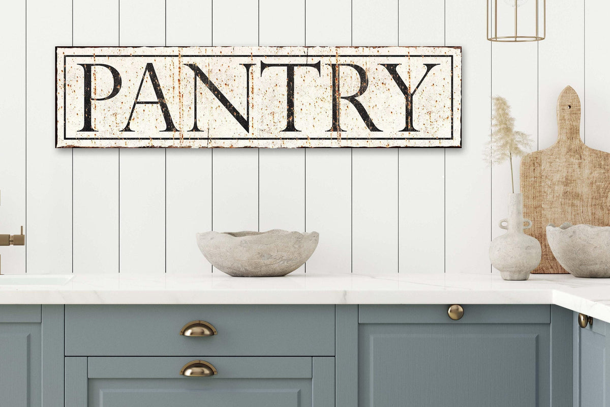 PANTRY Sign Vintage Rustic Large Modern Farmhouse Kitchen Wall Art