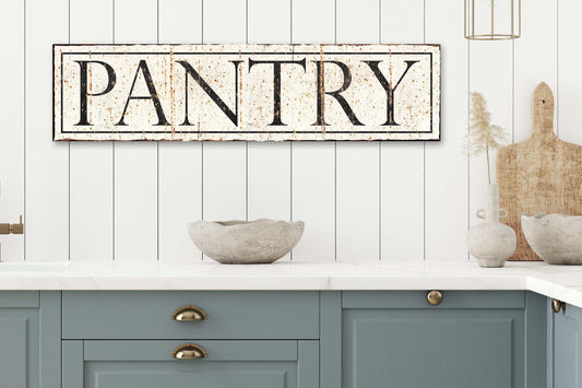 PANTRY Sign Vintage Rustic Large Modern Farmhouse Kitchen Wall Art