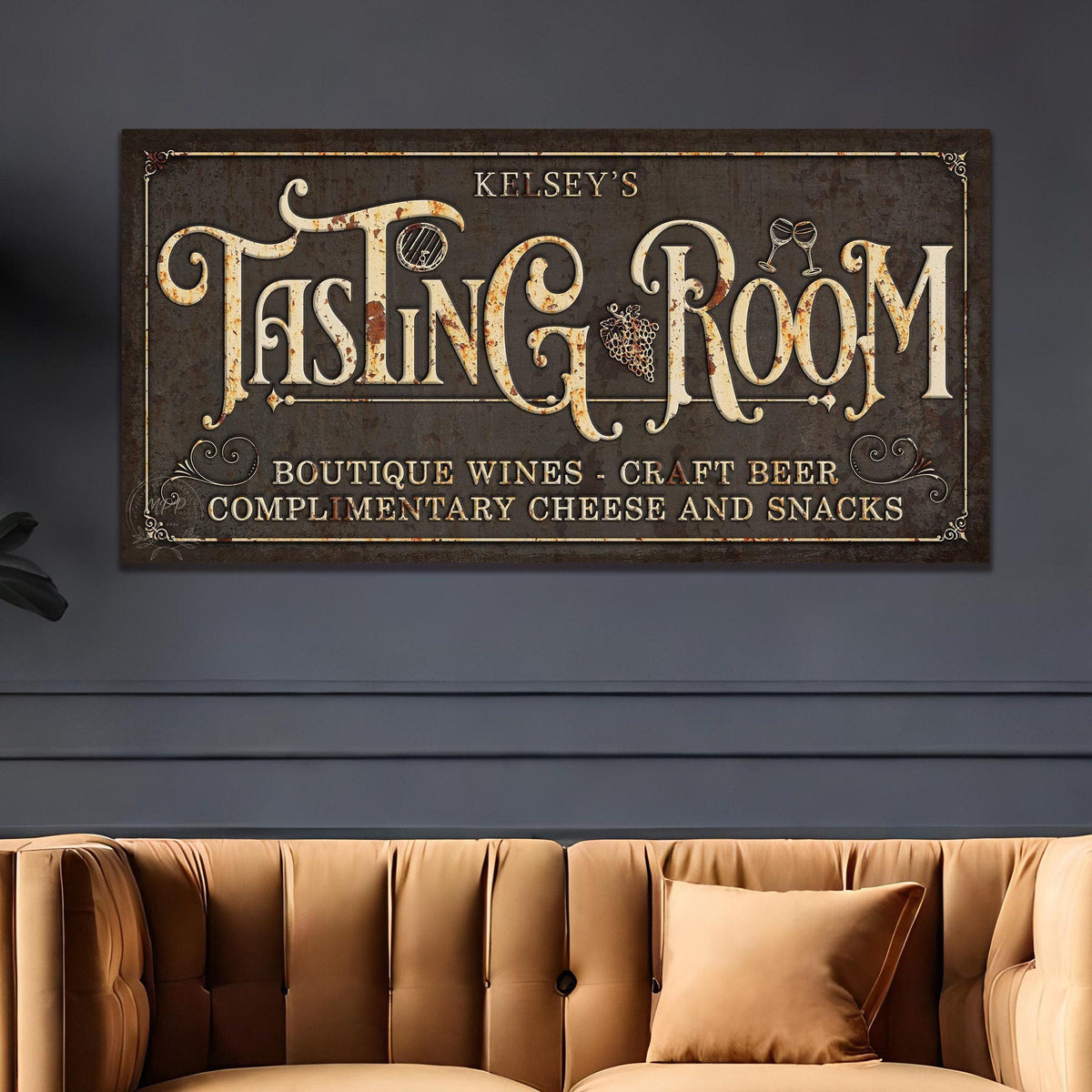Wine Cellar Decor, Tasting Room Name Sign, Personalized Signs, Rustic Bar Decor
