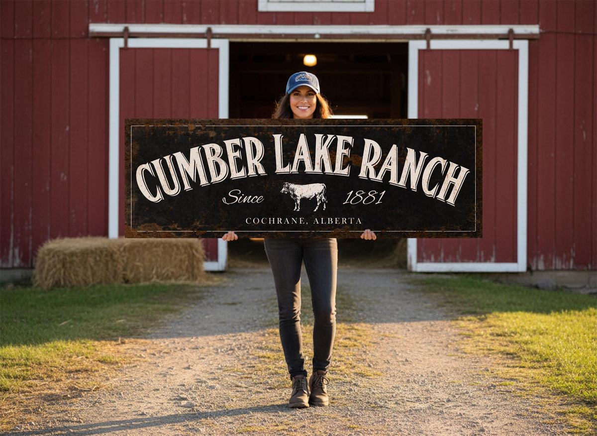 Custom Metal Barn Sign, Outdoor Ranch Sign, Sign, Family Name Signs, Barn Decor, Large Barn Signs, Weatherproof Sign, Rusted Metal