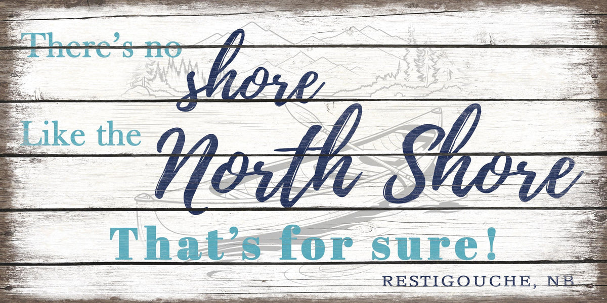 There's No Shore Like The North RIVER COTTAGE Trailer Lake House Sign PERSONALIZED Large Vintage Custom Canvas Wall Art Indoor/Outdoor Metal