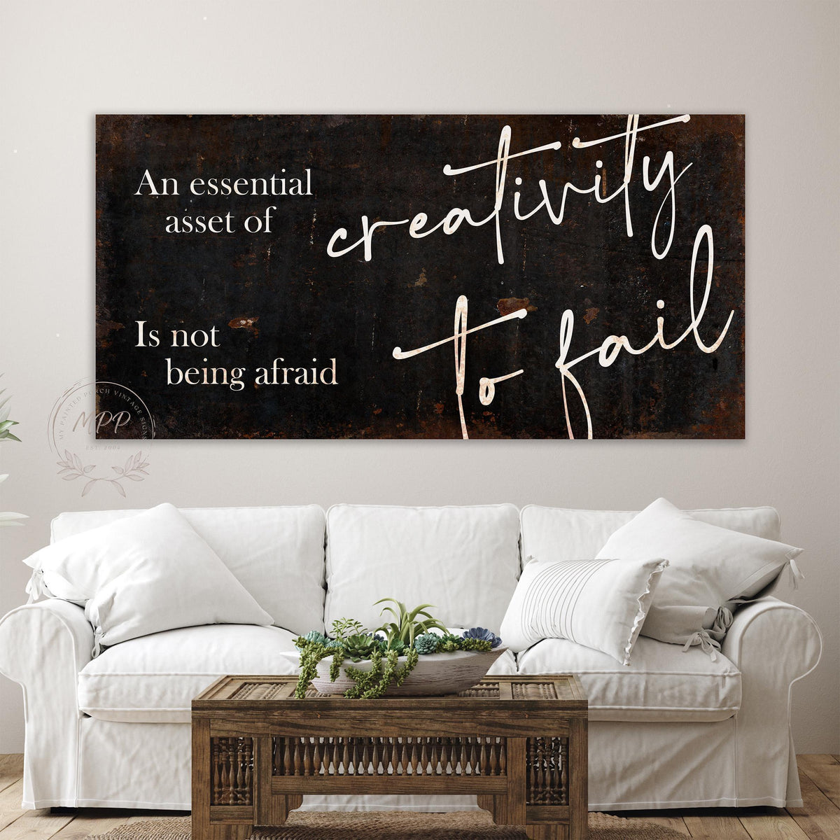 CREATIVITY VINTAGE WALL Art Modern Farmhouse Print Office Or Home Inspiration