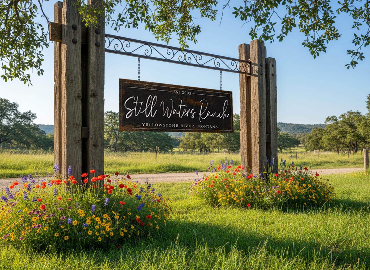 Custom Barn Signs | Metal Ranch Sign | Personalized Farm Wall Art | Large Rustic Wall Art