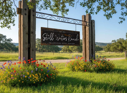 Custom Barn Signs | Metal Ranch Sign | Personalized Farm Wall Art | Large Rustic Wall Art
