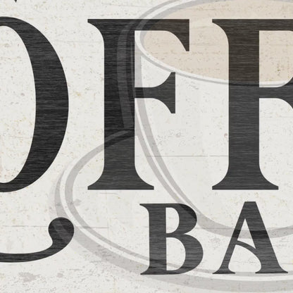 Vintage Coffee Bar Sign: Modern Farmhouse Kitchen Wall Art